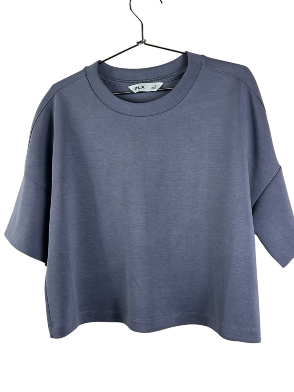 FLX women’s solace boxy tee in blue - Picture 2 of 6
